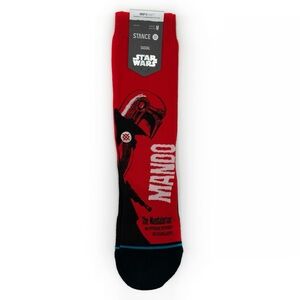 Stance Star Wars Crew Socks Medium Mens Womens Disney Mandalorian Mando West Red